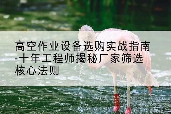 炉霍剪叉式升降机厂家-高空作业设备选购实战指南-十年工程师揭秘厂家筛选核心法则